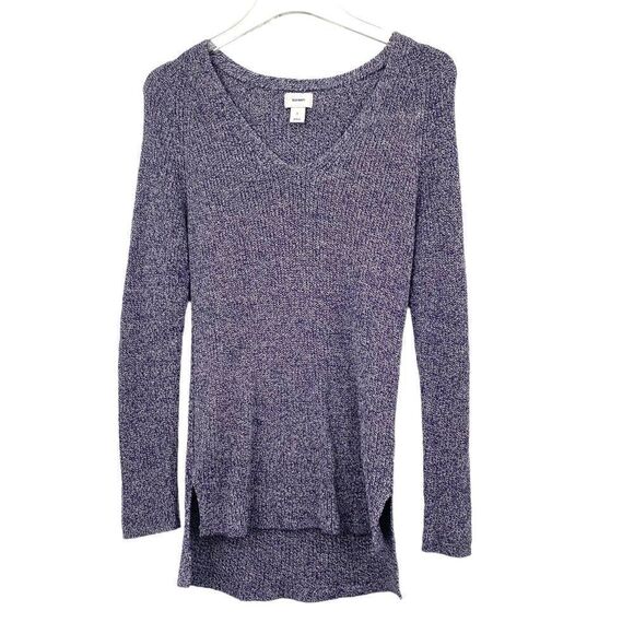 OLD Navy Women’s Heather Blue V-Neck Sweater Size S - Picture 2 of 6